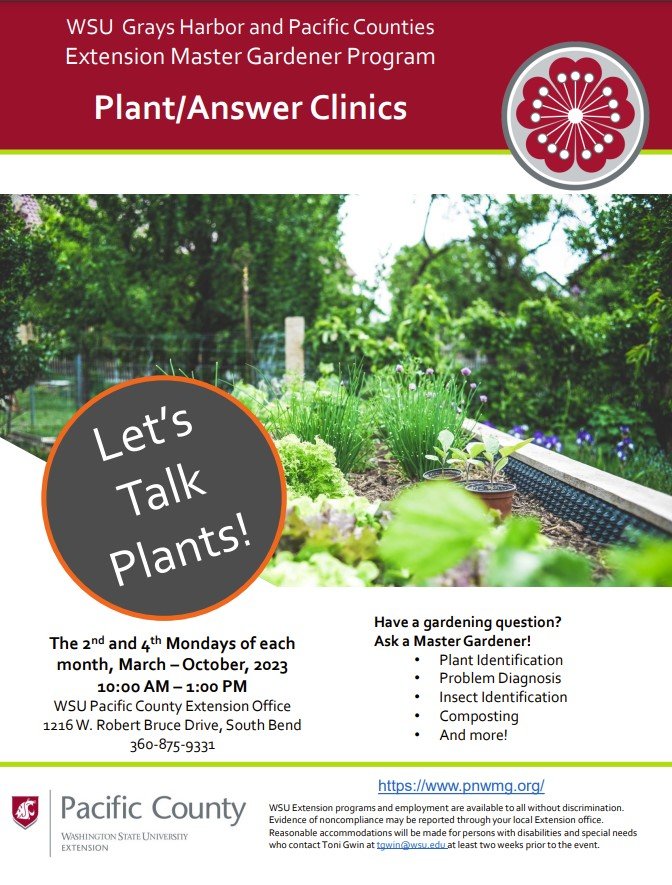 Plant Clinic – WSU Extension Office Pacific County - Master Gardener ...