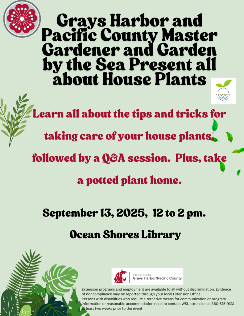 Tips and Tricks for Taking Care of House Plants program flyer