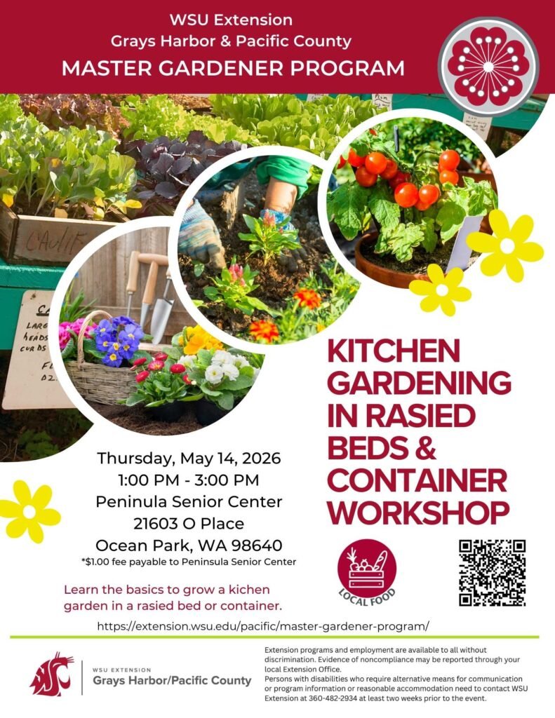 Flyer - Kitchen Gardening in Raised Beds & Containers Workshop 5-13-2026