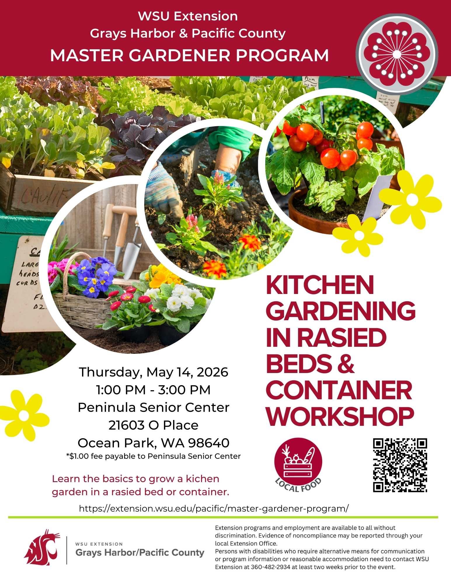 Flyer - Kitchen Gardening in Raised Beds & Containers Workshop 5-13-2026
